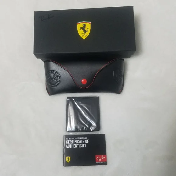Ray-Ban Ferrari Sunglass and Eyewear Case with Cloth, Box, Certificate